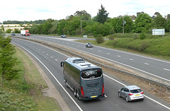 Guideline Coaches GC69 CHC on the A11 near Red Lodge - 7 May 2022 (P1110475)