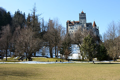 Romania, Brașov, Bran Castle from the West
