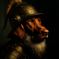 The Dog with the Golden Helmet