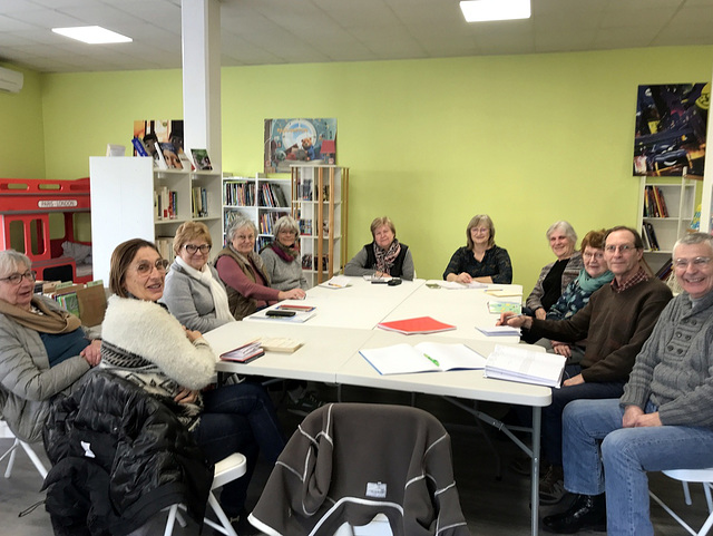 Réunion de l'équipe de la bibliothèque