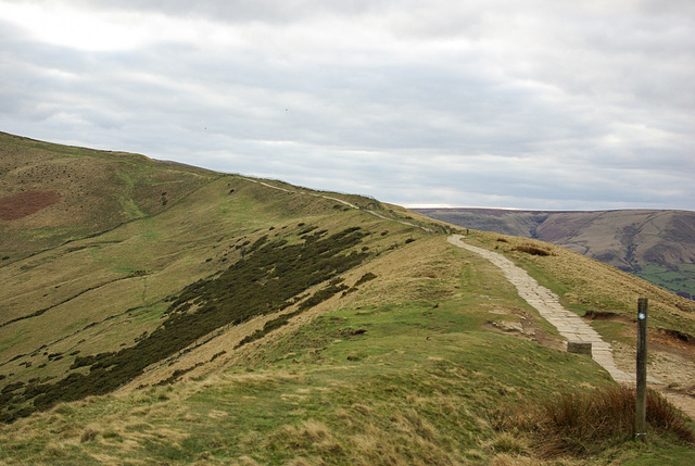 Paved track to Mam Tor summit