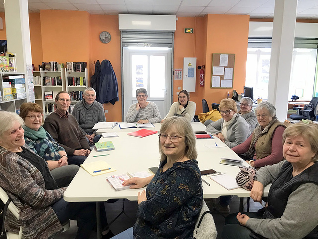 Réunion de l'équipe de la bibliothèque