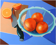 Oranges and Glass Bowl