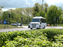 Gazelle Coach Services CA19 VWH on the A11 at Fiveways, Barton Mills - 7 May 2022 (P1110447)