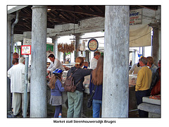 Market stall fish Steenhouwersdijk Bruges