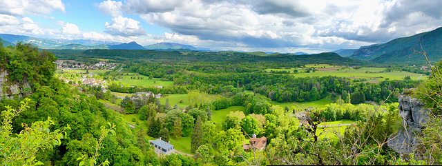 P1370970- Panorama du haut de la cascade - Cascade de Cerveyrieu.  14 mai 2021