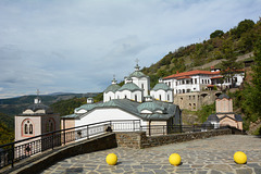 North Macedonia, St. Joachim Osogovski Monastery (view from the road)