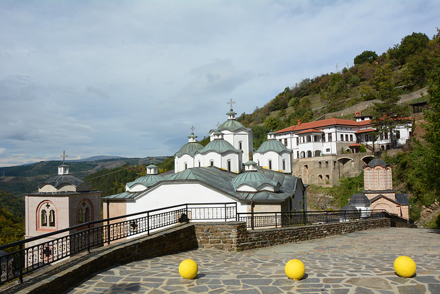 North Macedonia, St. Joachim Osogovski Monastery (view from the road) North Macedonia, St. Joachim Osogovski Monastery (view from the road)