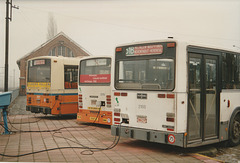 De Lijn 5927, 2170 and 2188 at Heist-op-den-Berg garage - 1 Feb 1993