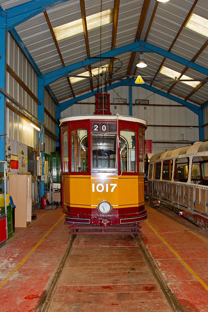 Tram in the Workshop at Summerlee Museum, Coatbridge