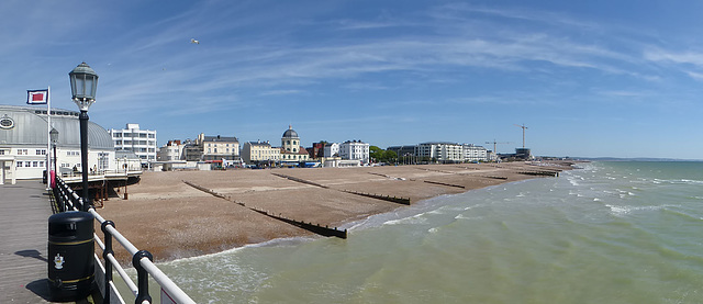 From Worthing Pier to the east 16 05 2019