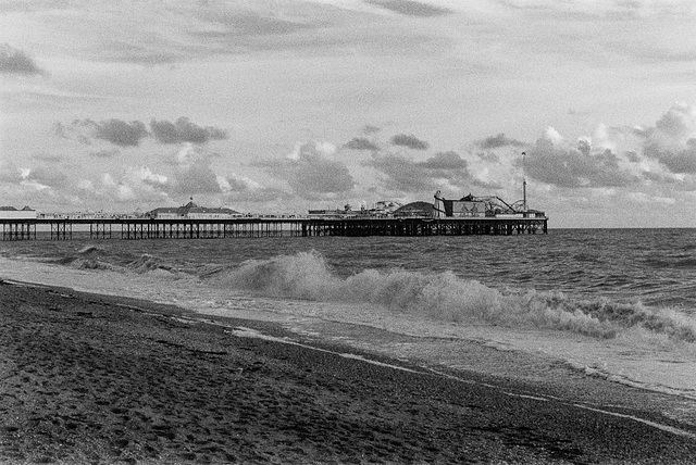 Stormy pier