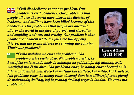 Howard Zinn civila malobeo EN:EO