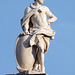 Sculpture of a Figure with a Shield in Piazza Dante in Naples, June 2013