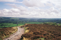 Looking towards Rudyard Reservoir from The Cloud (Scan from 1999)