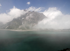 Lünersee im Nebel