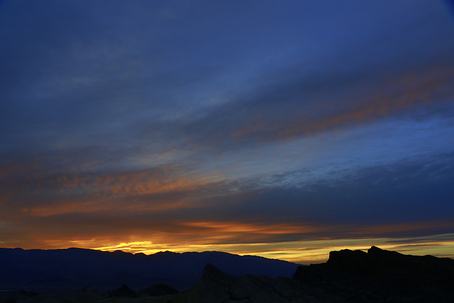 Sunset at Zabriskie Point.