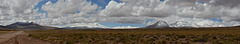 Panorama of Bolivian Altiplano to the South of the Salar de Chiguana