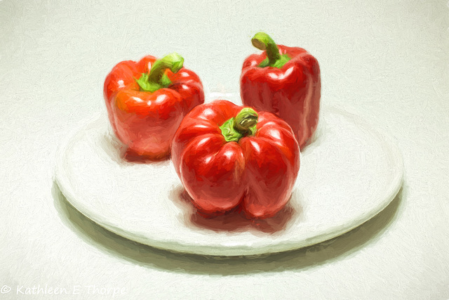 Red Bell Peppers - Topaz Filter Impressionistic Cezanne II - 052615