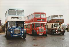 Former ECOC Bristol Lodekkas at the Cambus garage open day – 17 Sep 1989