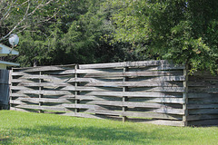 Hello everyone!  HFF to you   ~~  ( an unpainted, rustic, Basket-weave Fence ! ) ~~