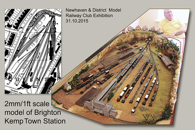 2mm scale Kemp Town Station layout - Newhaven & District MRC - 31.10.2015