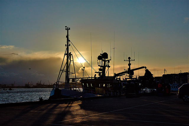 Approaching Sunset. North Shields Fishquay Approaching Sunset. North Shields Fishquay