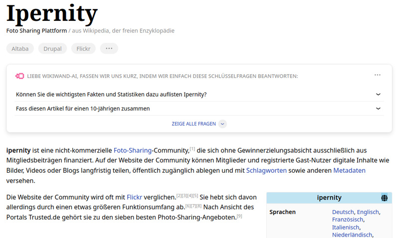 Wikipedia Artikel über Ipernity 01 vom 2023-11-14 23-04-50