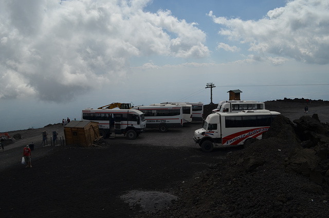 Etna Mt., Bus Station at 2500m above Sea Level