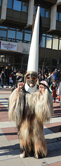 Bulgaria, Blagoevgrad, Participant of the Carnival "Procession of the Kukers" in the Complete Suit with Mask