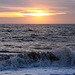 Cold winter sunset on a choppy Channel - Seaford Bay - 21.1.2016