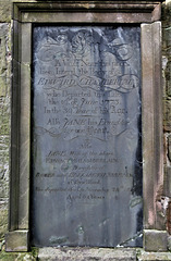 brailsford church, derbs ; c18 slate tombstone of edward chamberlain +1773