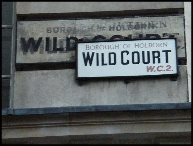 Wild Court street sign