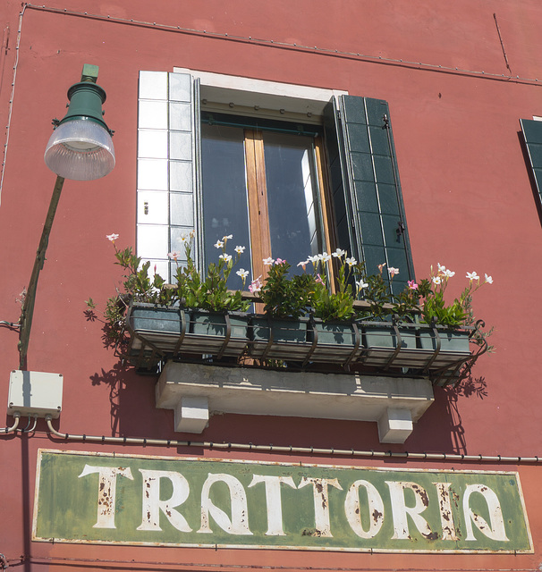 Flower box and sign