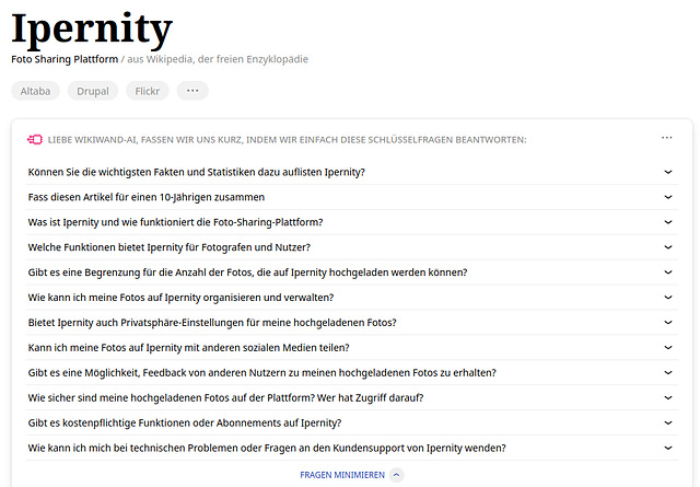 Wikipedia Fragen zu Ipernity vom 2023-11-14 23-03-34