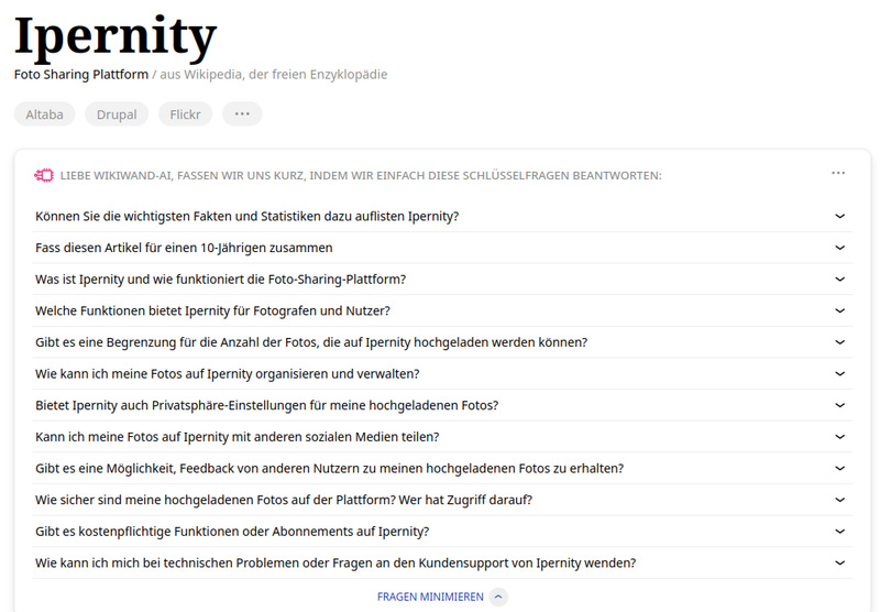 Wikipedia Fragen zu Ipernity vom 2023-11-14 23-03-34