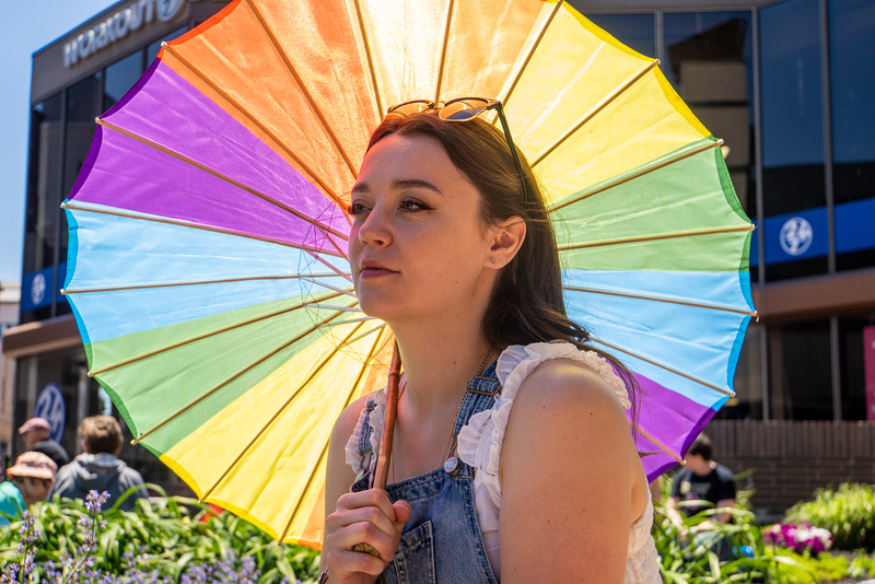 Woman with umbrella