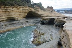 Greece, Grottos in the Coastal Sandstones of the Northern Kerkyra (Corfu)