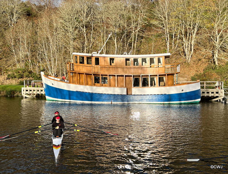 Rowers on the Caledonian Canal for the November Meet