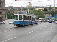 DSCN2224 VBZ (Zürich) trams in Bahnhofplatz - 16 Jun 2008