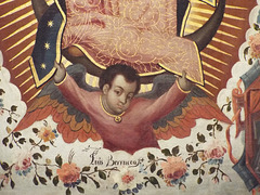 Detail of the Virgin of Guadalupe by Berrueco in the Virginia Museum of Fine Arts, June 2018