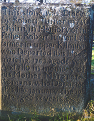 Robert Turner's grave Fife-Keith Cemetery.