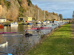 Rowers on the Caledonian Canal for the November Meet