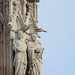 Italy, Details of the Facade of the Right Nave of the Duomo di Siena