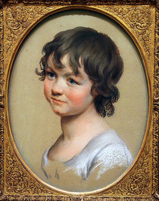 Portrait de fillette - Pastel sur papier de Joseph Ducreux