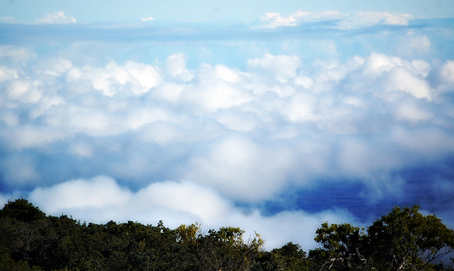 Clouds below your knees