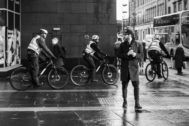 Three Polis on Bikes