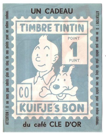 Tintin & Snowy help to sell coffee! 1960s