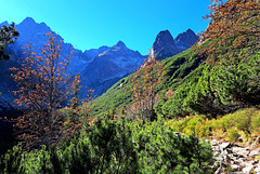 Silhouettes of mountains