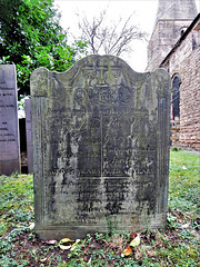 sandiacre church, derbs ; c19 slate tombstone of ruth smith +1804